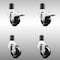 Service Caster 3 Inch 316SS Soft Rubber Swivel 1-7/8 Inch Stem Caster Lock Brake SCC, 2PK SCC-SS316TTLEX20S314-SRS-2-S-2-178 - alternate 1